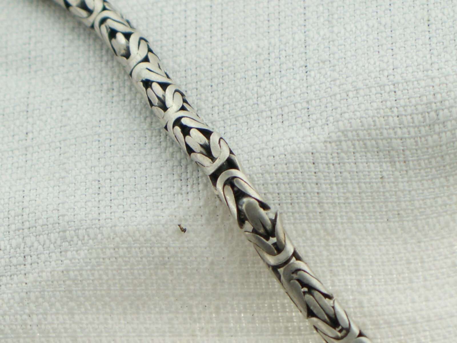 Solid Sterling Silver BALI Byzantine Cable Bracel… - image 3