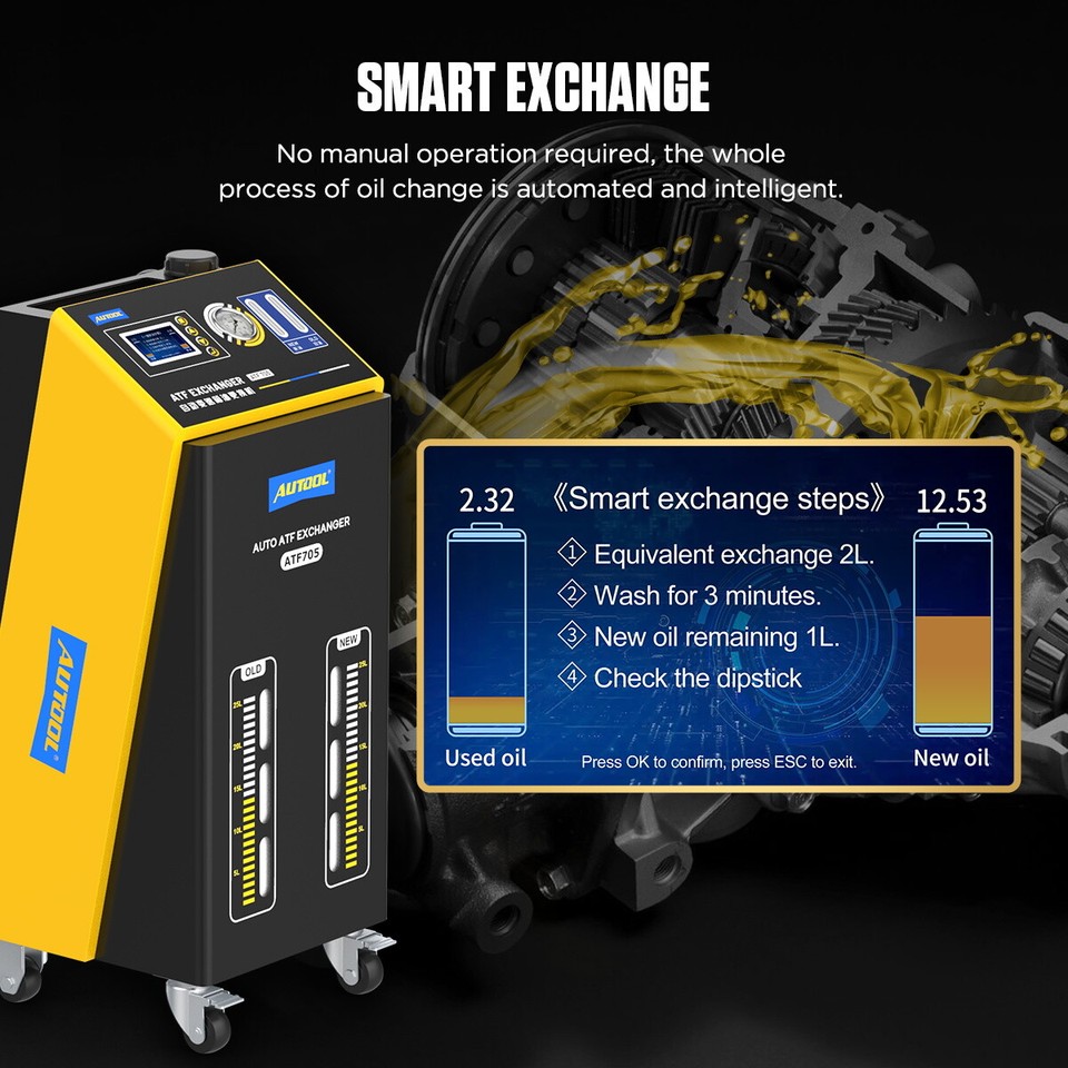 AUTOOL ATF705 Automotive Gearbox Transmission Fluid Oil Exchange ATF ...