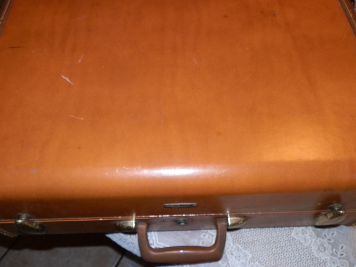 1950s Samsonite Hardshell Suitcase 4651 Vintage Luggage Has Stain