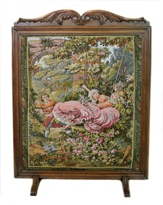 Antique 1900s Victorian French Needlepoint Embroidery Fabric