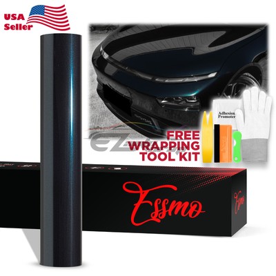 ESSMO PET Super Gloss Metallic Turquoise Green Auto Vinyl Wrap Decal Like Paint