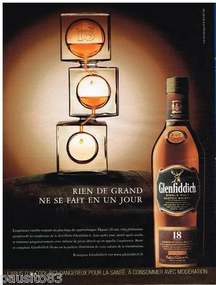 REKLAME WERBUNG 095 2009 GLENFIDDICH Scotch Whisky 18 JAHRE