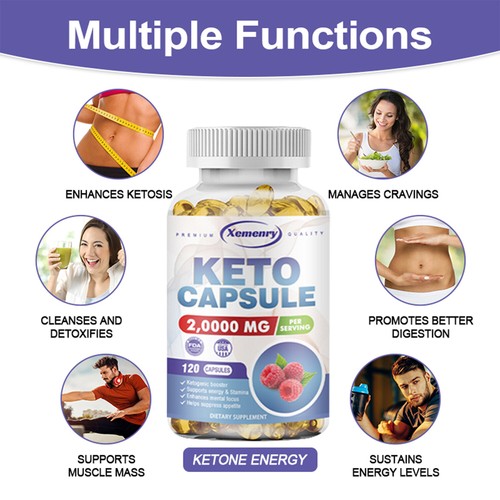 Keto Capsules 20000mg - Pure Ketone Fat Burner Rapid Weight Loss Detox Ketosis - Picture 6 of 14