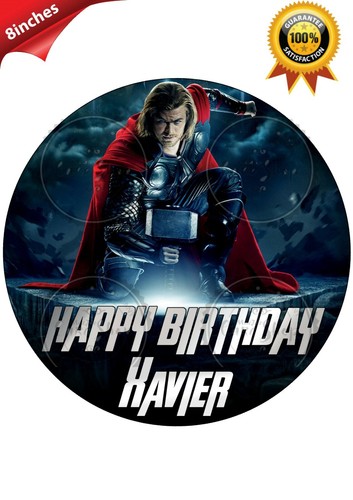 MARVEL AVENGERS CAKE TOPPER PERSONALIZZATO CARTA GLASSA - Foto 15 di 15