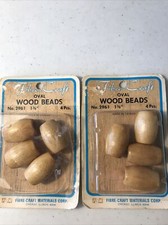 2 Pkg Oval Wood Beads 1 3/8