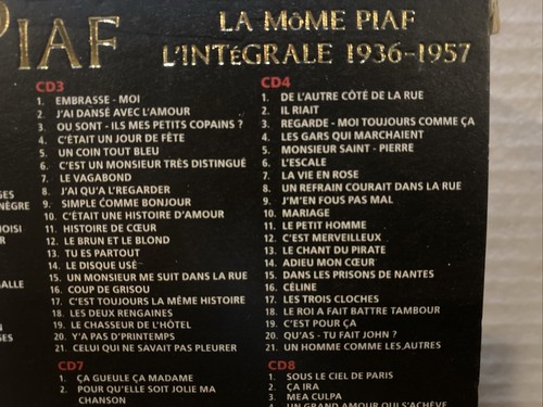Édith Piaf: La Mome Piaf L'Integrale 1936-1957 CD! 8 CD 179 Tracks! Mint! - Picture 15 of 18