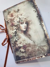 Junk Journal BOOKLET "VICTORIAN WINTER 2" HANDMADE Christmas, LG 9X6 40pgs