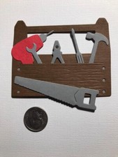 1 Tool Box Set Scrapbooking Paper Die Cut Embellishments