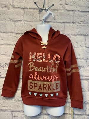 NWT! Girl's Maroon Pullover Hoodie Size Small
