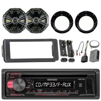 Receiver, 2x 6-3/4” Car Speakers, Mounting Ring, Handlebar Control, Iso Din Kit on sale Receiver, 2x 6-3/4” Car Speakers, Mounting Ring, Handlebar Control, Iso Din Kit on sale