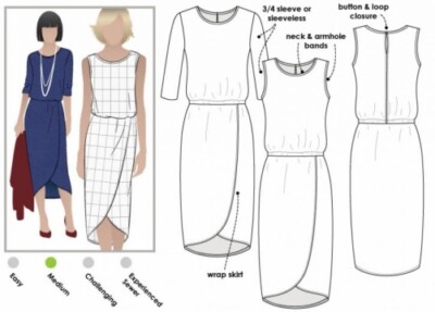 Style Arc Schnittmuster Cameron Kleid Damen Größen 18-30