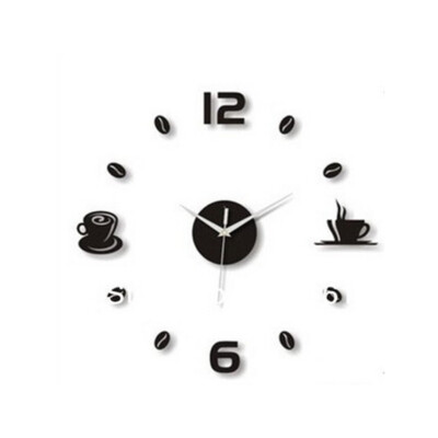 1 Set Roman Sticker Wall Decor Mirror Clock for Home Acrylic Wall