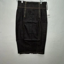 NWT Unique Vintage 1950s Summer Lovin Black Pencil Skirt Medium 6-8