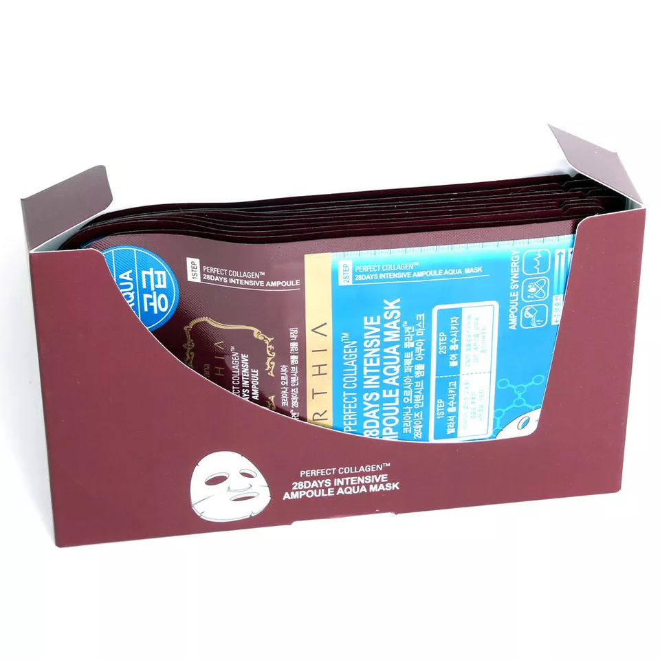 Coreana Orthia Perfect Collagen 28 Days Intensive Ampoule 2 Step Aqua Mask 10pcs - Image 3 of 3