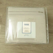 New Nestl Sheets Set Split King Silver Gray Wrinkle Free Microfiber