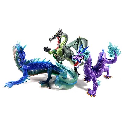 Plastoy, Safari Ltd Fantasy Medieval Dragons LOT OF 3