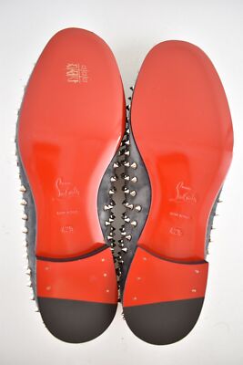 Christian Louboutin Mens Rollerboy Spikes Shadow Grey Flat  display picture 1