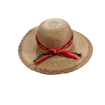 Handmade Women Wide-Brim Straw Sun Hat Panama-Style  display picture 3