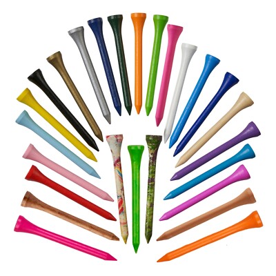 Neu hochwertige Bambus Golf Tees - 38 mm | 54 mm | 70 mm | 83 mm - mehrere Farben