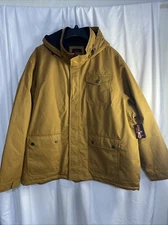 Swiss Tech Jacket Men's Hooded 3X 54-56 Brown Full Zip Soft Shell