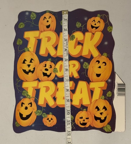Vintage Cleo Gibson Halloween Kürbisse Trick or Treat zweiseitige Dekoration - Neu aus altem Lagerbestand - Bild 4 von 5