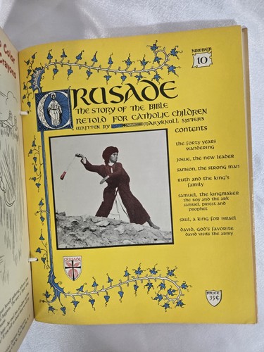 VINTAGE 1-40 1955 STORY OF THE BIBLE RETOLD FOR CATHOLIC CHILDREN BY MARYKNOLL - Picture 13 of 20