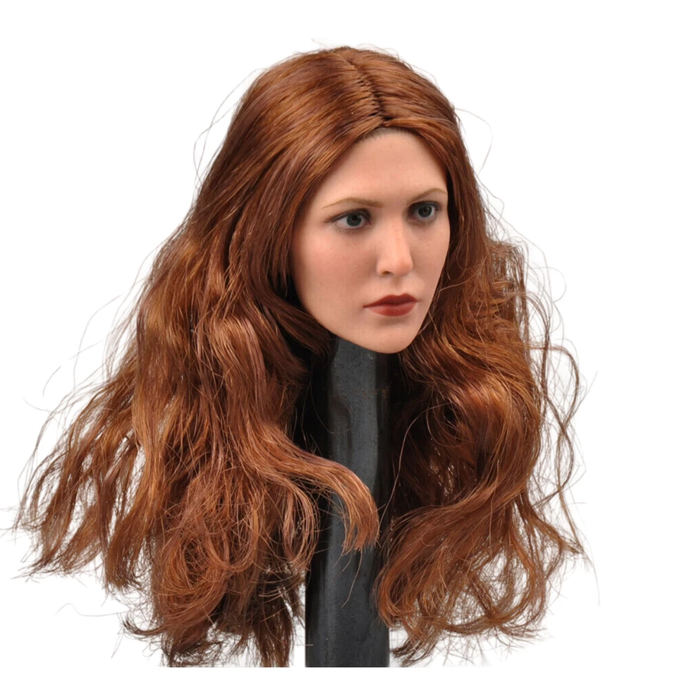 Cabeza de bruja escarlata Elizabeth Olsen 1/6 tallada 12 pulgadas Juguete modelo PVC Foto 3 de 4