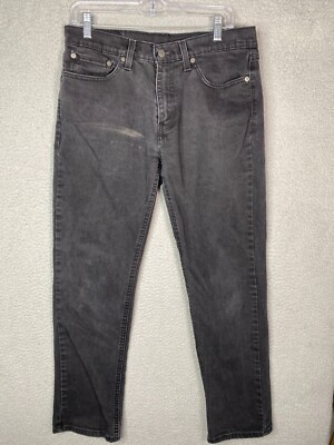 Levis 541 Jeans Mens 31x30 Black Athletic Taper Fit Denim