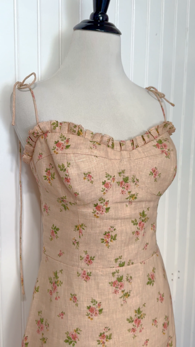 Reformation Andie Mini Dress Linen Penelope Pink Flora Size 8 | eBay Reformation Andie Mini Dress Linen Penelope Pink Flora Size 8 | eBay