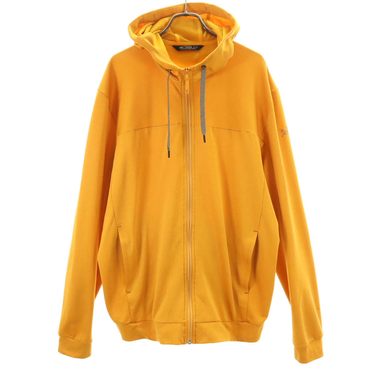 ARC'TERYX Felpa con cappuccio e zip manica lunga XL senape uomo