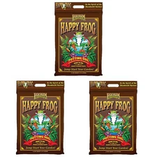 FoxFarm Happy Frog Potting Soil Mix with Mycorrhizal Fungi, 12qt (Pack of 3)