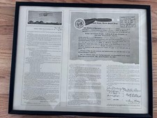 US Army Signal Corps Orville Wright Wallace Framed AdFlying Machine