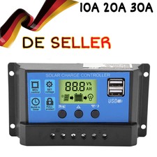 Solar Laderegler 12V 24V 10A 20A 30A Solar Photovoltaik Laderegler Daul USB LCD