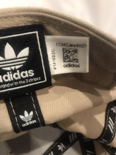 Adidas classic snapback hat adult size one fits all adjustable trefoil logo tan - Picture 4 of 6