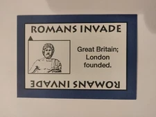 PERSPECTIVE Time Line Game 1992 card used ROMANS INVADE World History free ship