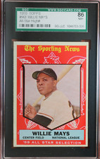 1959 Topps WILLIE MAYS AS high #563 SGC 86 7.5 NEAR-MINT+ *stunning card* td88