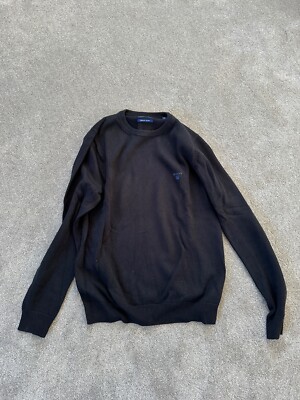 Gant Mens Knit Jumper Navy Small Good Condition UK