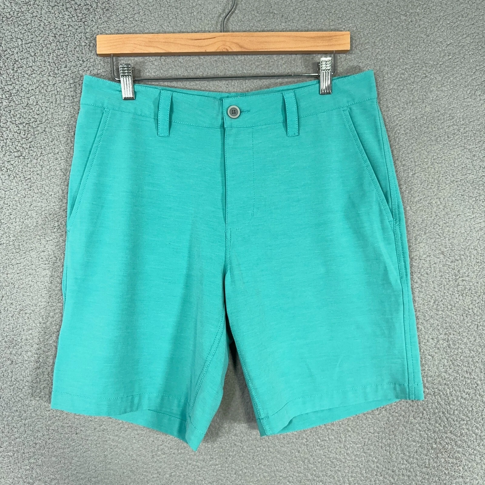 Southern Tide Performance Short Mens 32 Teal Stretch T3 Gulf Golf chino 9”