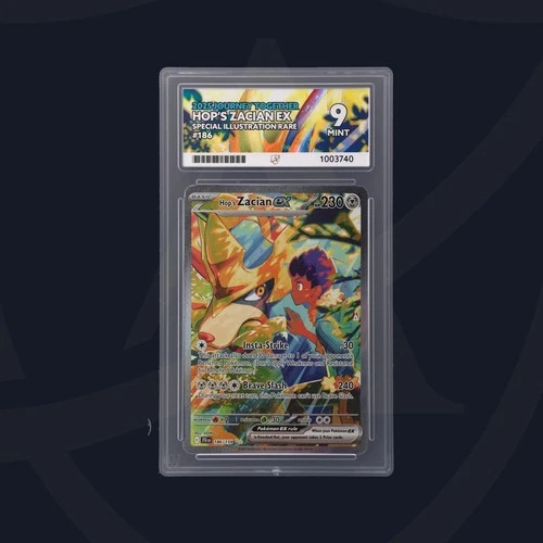 Pokémon TCG Hop's Zacian EX Card 186/159 Sir Journey Together Ace 9 Mint
