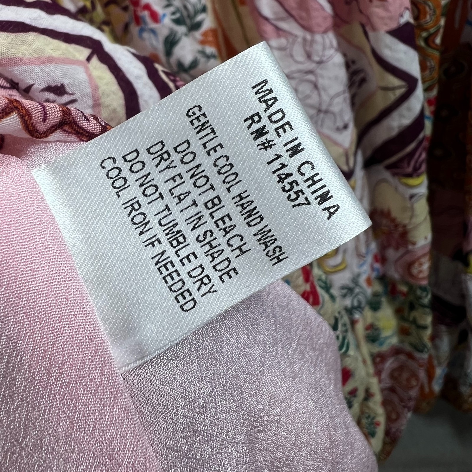 THML Pink Multicolor Boho Patchwork Shortsleeve M… - image 7