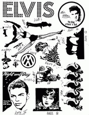 Unmounted Rubber Stamp Plate, Unmounted/Uncut Pink Rubber Stamps