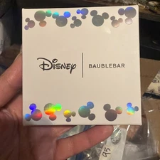 DISNEY/BAUBLEBAR DANGLE MOUSE EARRINGS GOLD PLATED W CRYSTAL RHINESTONE 