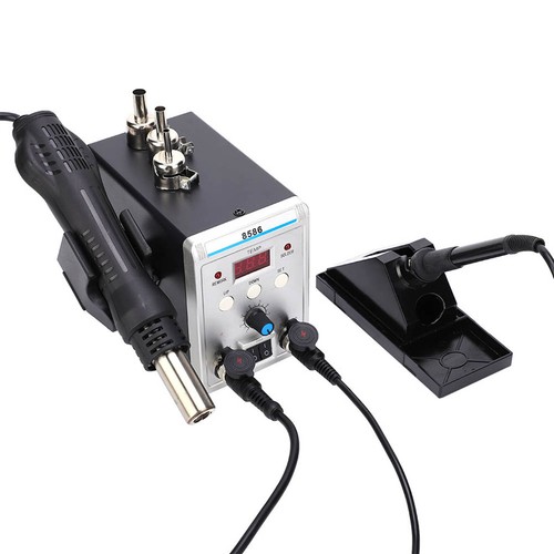 Rework Soldering Station Hot Air Gun Digital Adjustable Temperature 8586⊹ - Picture 13 of 24