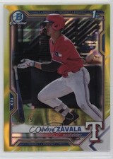2021 Bowman Draft Chrome Yellow Lava Refractor 29/75 Aaron Zavala #BDC-101 1py9