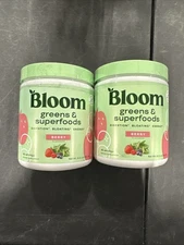 Blooms Super Greens & Superfoods Powder, Berry Flavor 96 Servings (2 Cans)