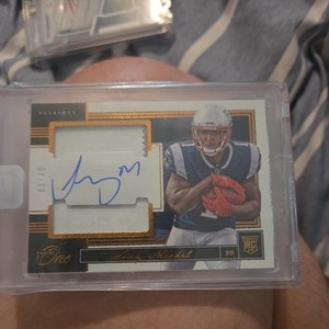 SONY MICHEL 2018 PANINI ONE GAME USED DUAL ROOKIE JERSEY AUTO 03/49 SIGNED CARD