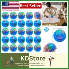 24-Piece Multicolor Globe Stress Balls - Educational  Relaxing Fidget Toys f...