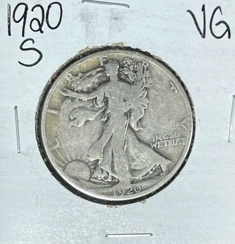 1920-S WALKING LIBERTY SILVER HALF DOLLAR ~ VERY GOOD   ~NICE COIN ~90% SILVER