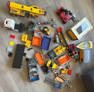 Playmobil Konvolut Autos Fahrzeuge Traktor LKW Boote Einzelteile