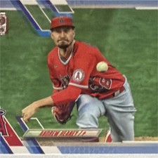 Topps 2021 Andrew Heaney #387 Los Angeles Angels Serial Numbered Baseball Card